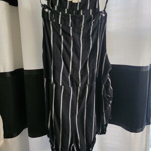 Billabong Monochrome Striped Jumpsuit